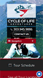 Mobile Screenshot of cycleoflifeadventures.com